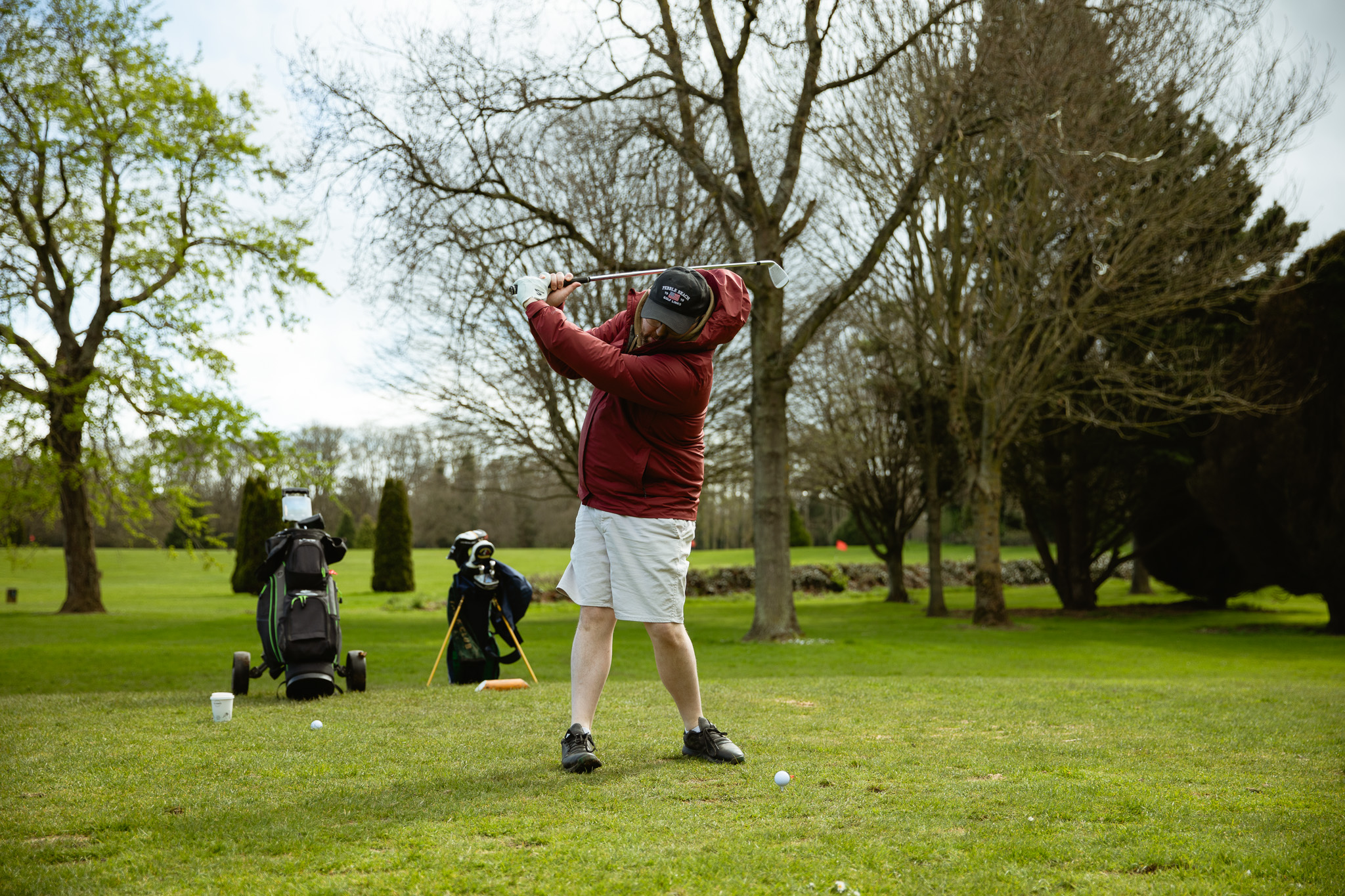 Player playing golf at Malahide Castle Sports Pavilion Player playing golf